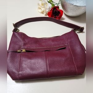 The Sak Souchy Hobo Bag Red Purple Merlot Color GUC slight wear/marking